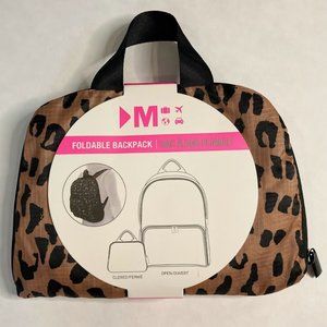 Foldable Backpack-Leopard Print